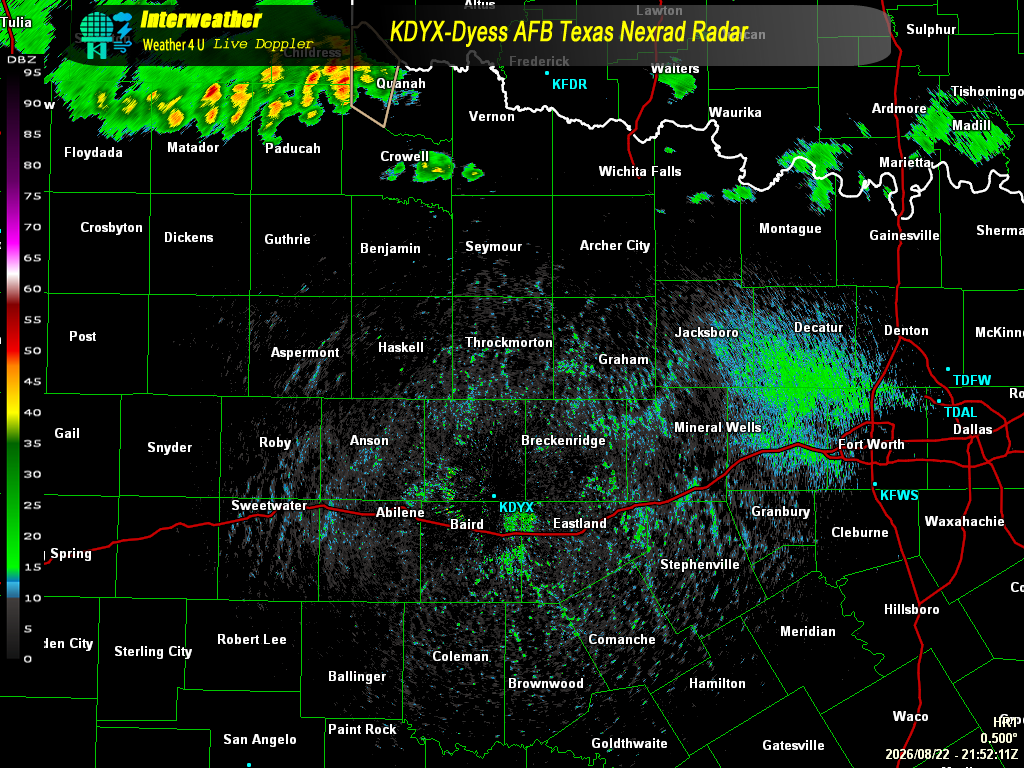 Live radar from KDYX
