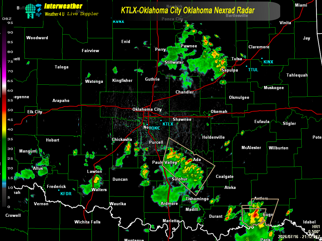 Live radar from KTLX