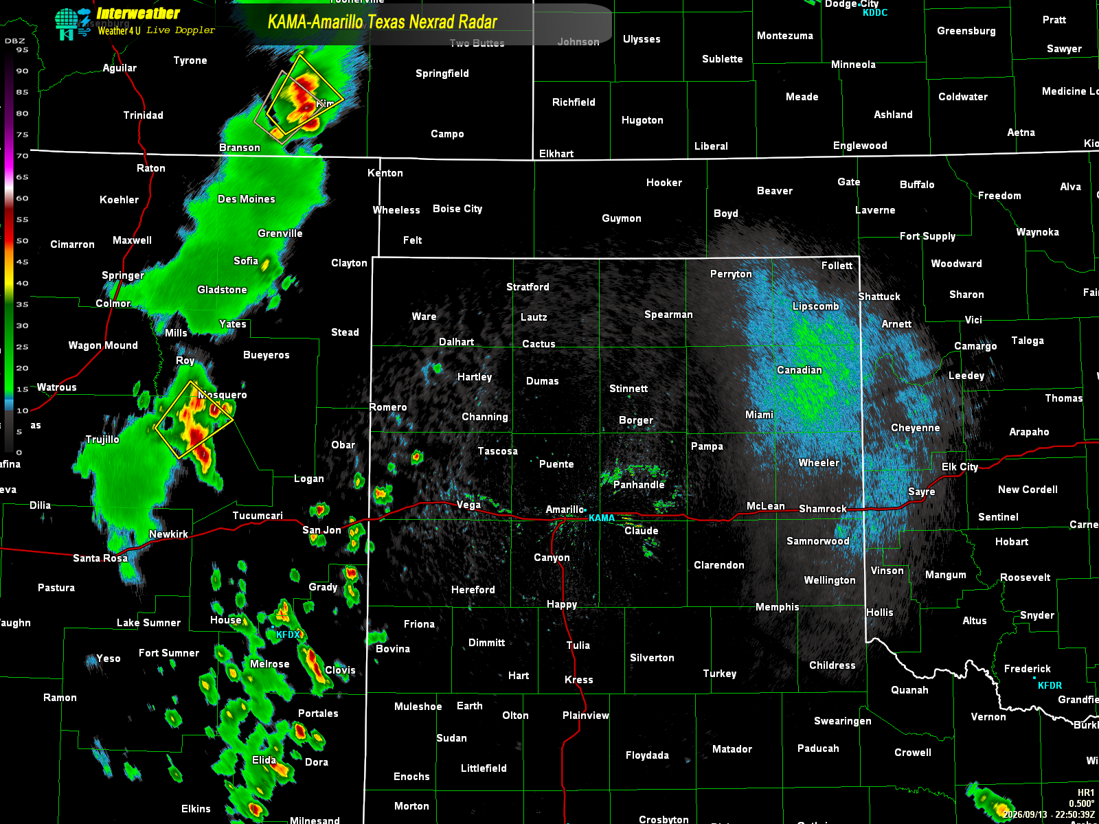 Live radar from KAMA