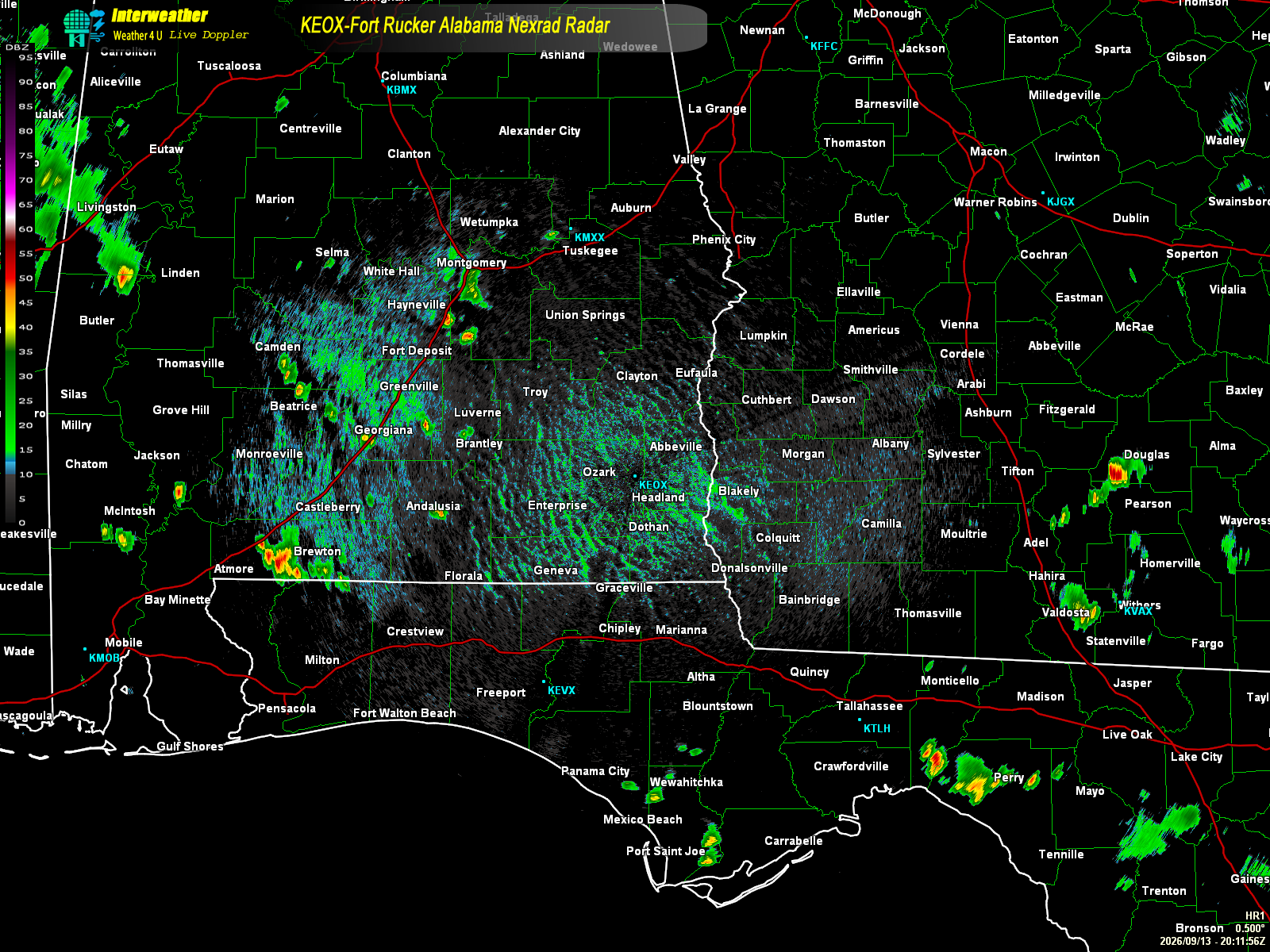 Live radar from KEOX