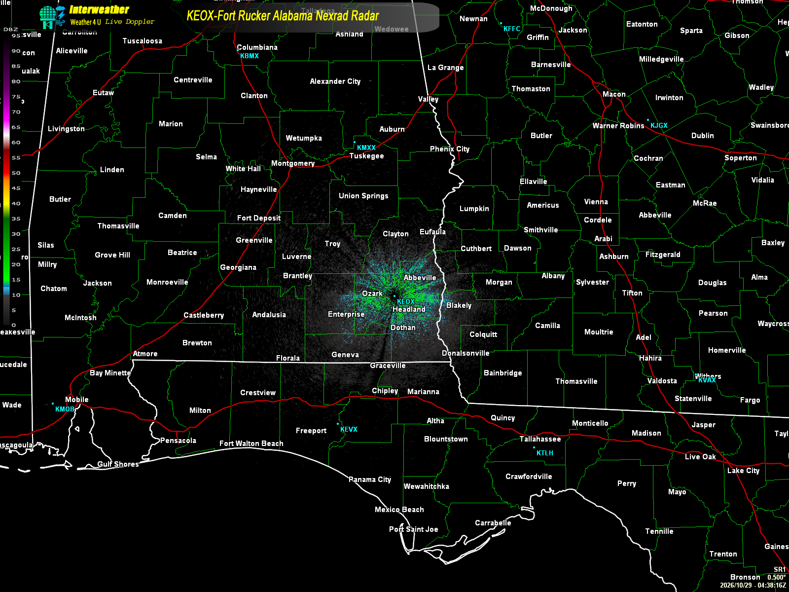 Live radar from KEOX