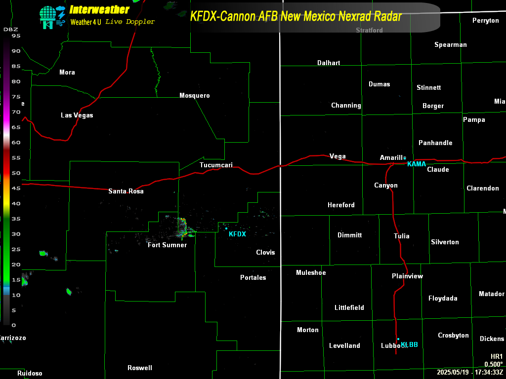 Live radar from KFDX