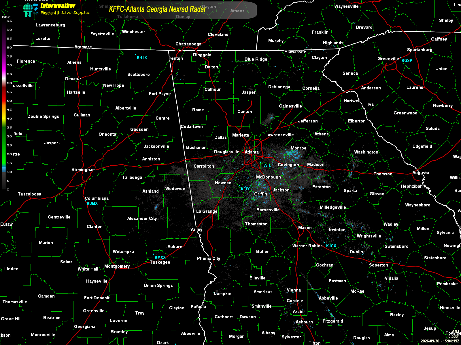 Live radar from KFFC