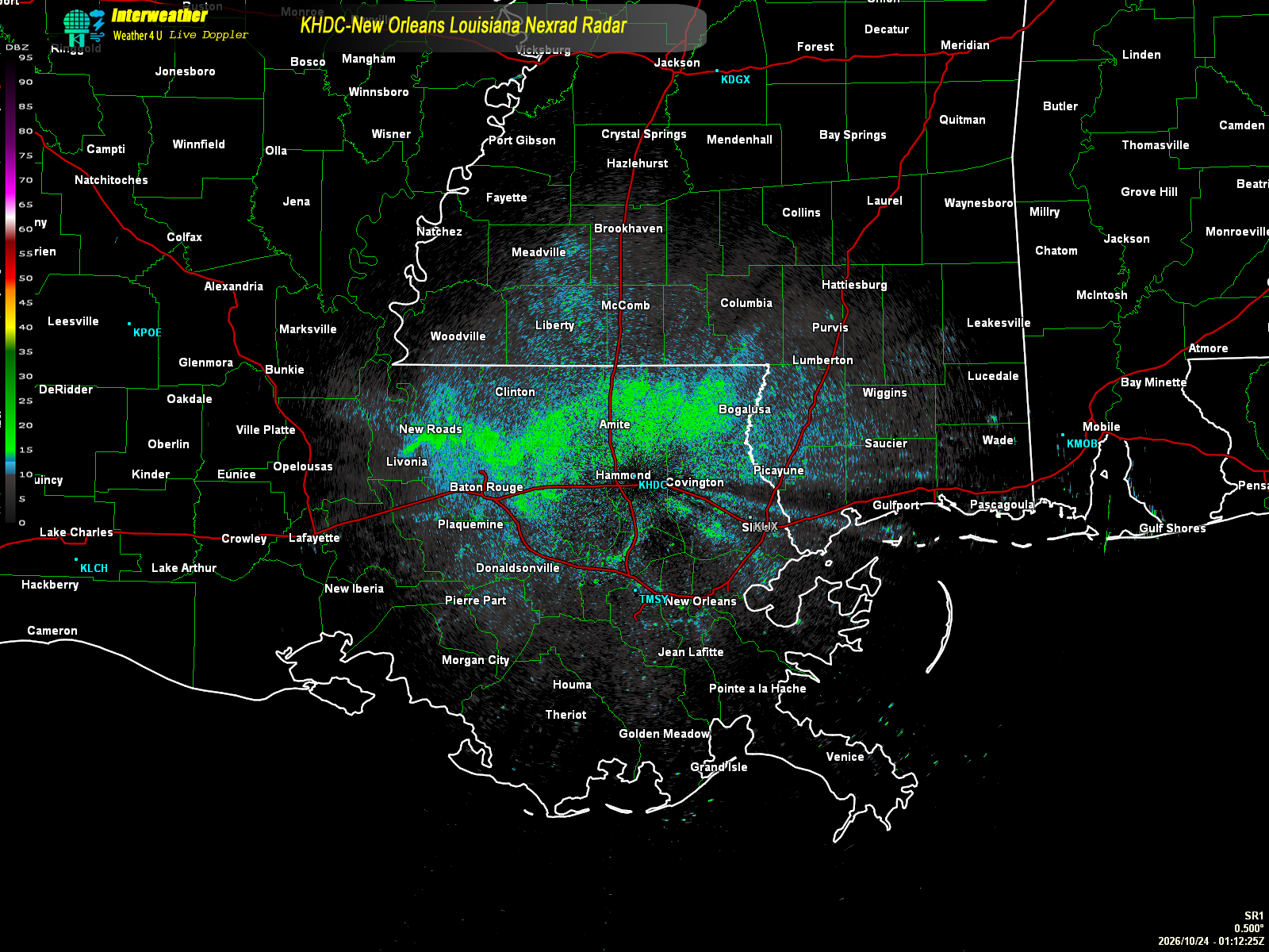 Live radar from KHDC