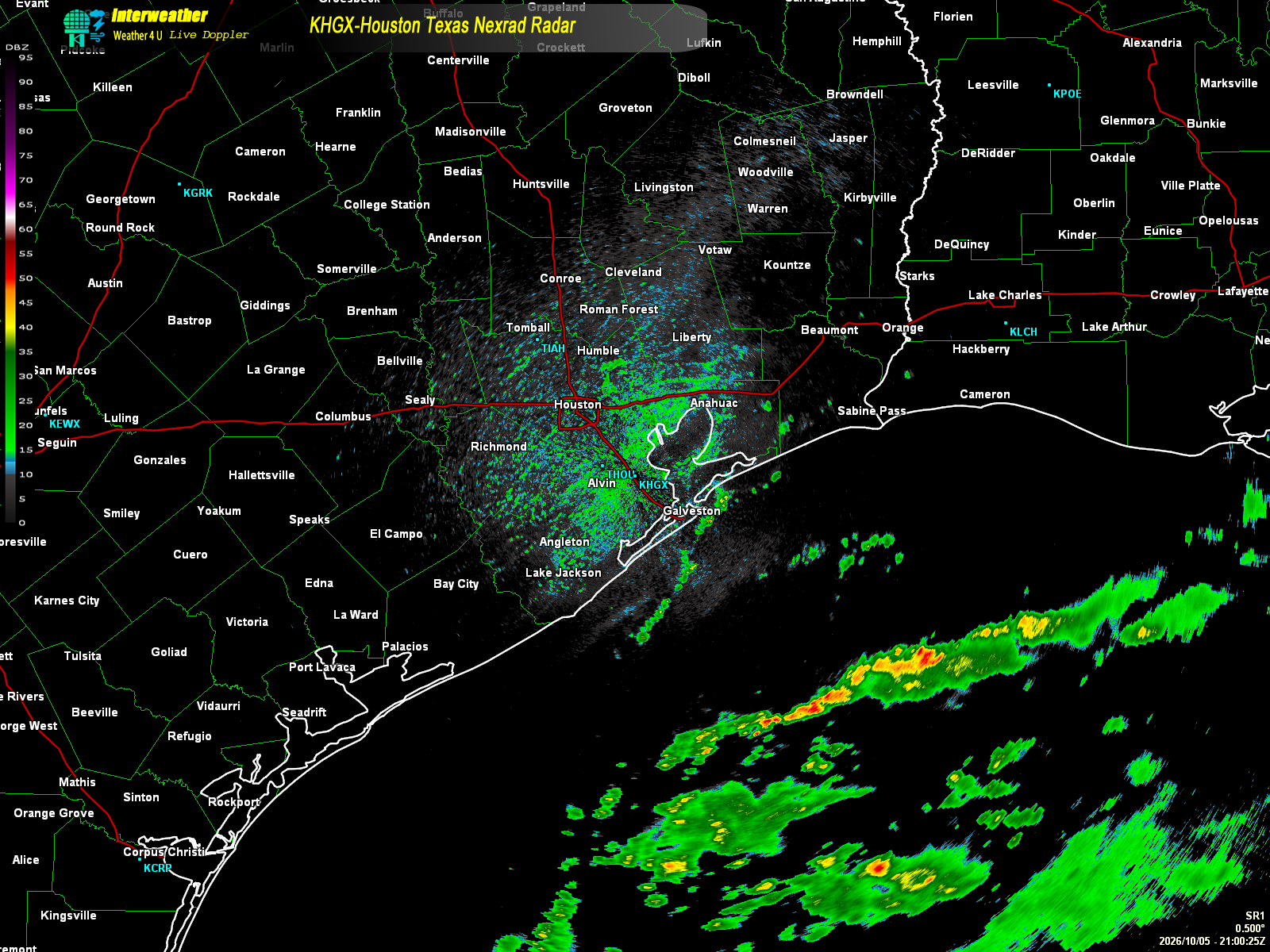 Live radar from KHGX