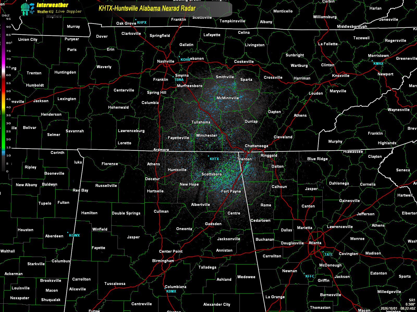 Live radar from KHTX