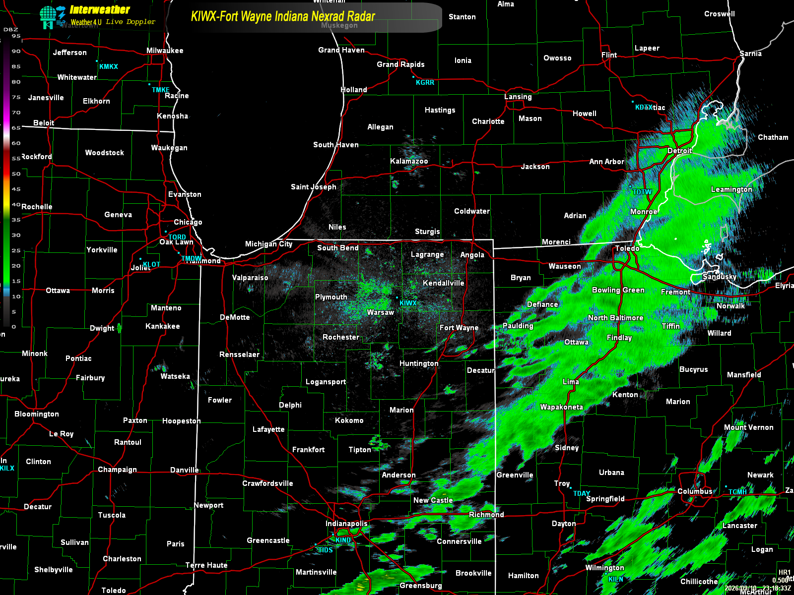 Live radar from KIWX