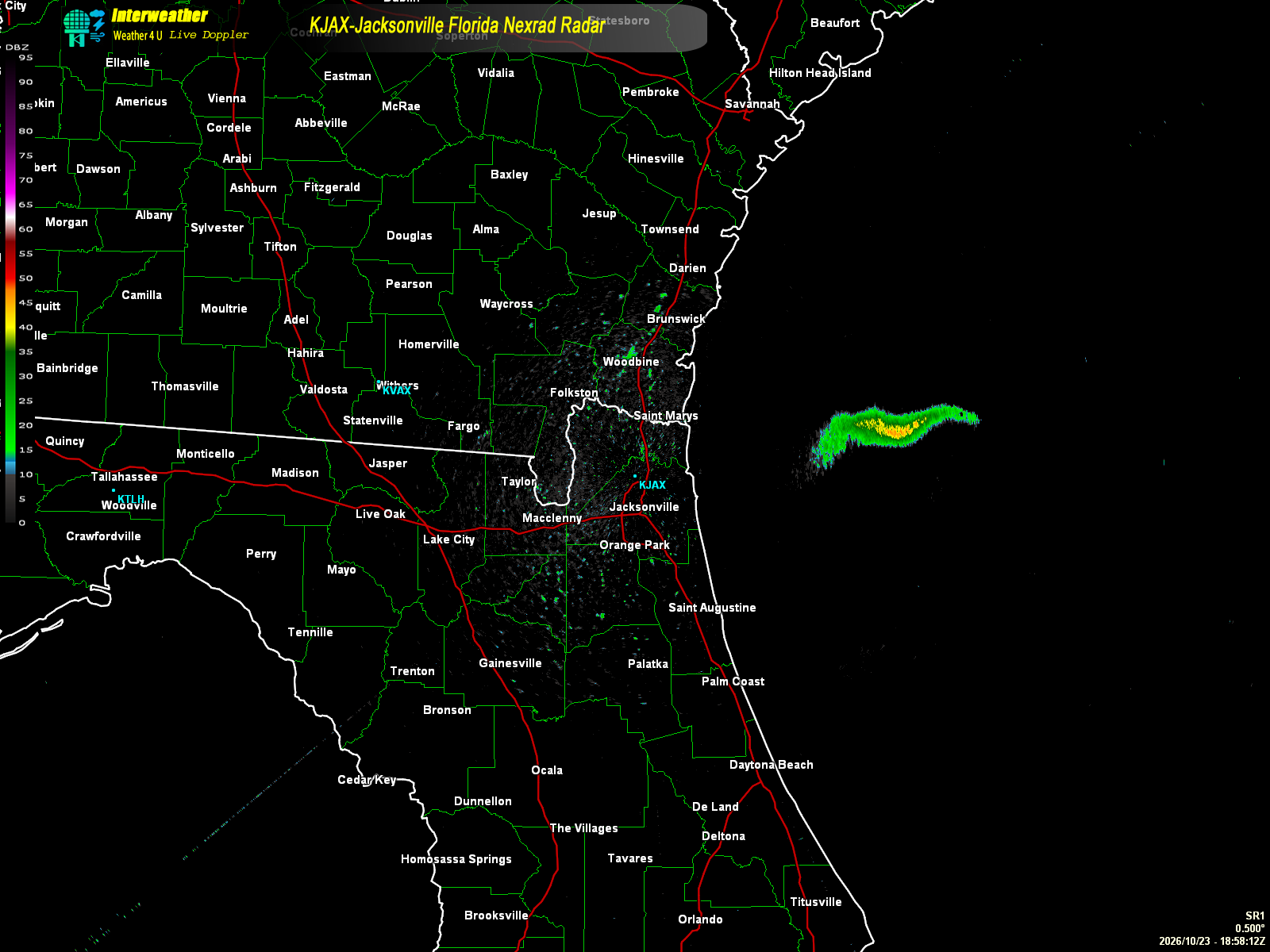 Live radar from KJAX