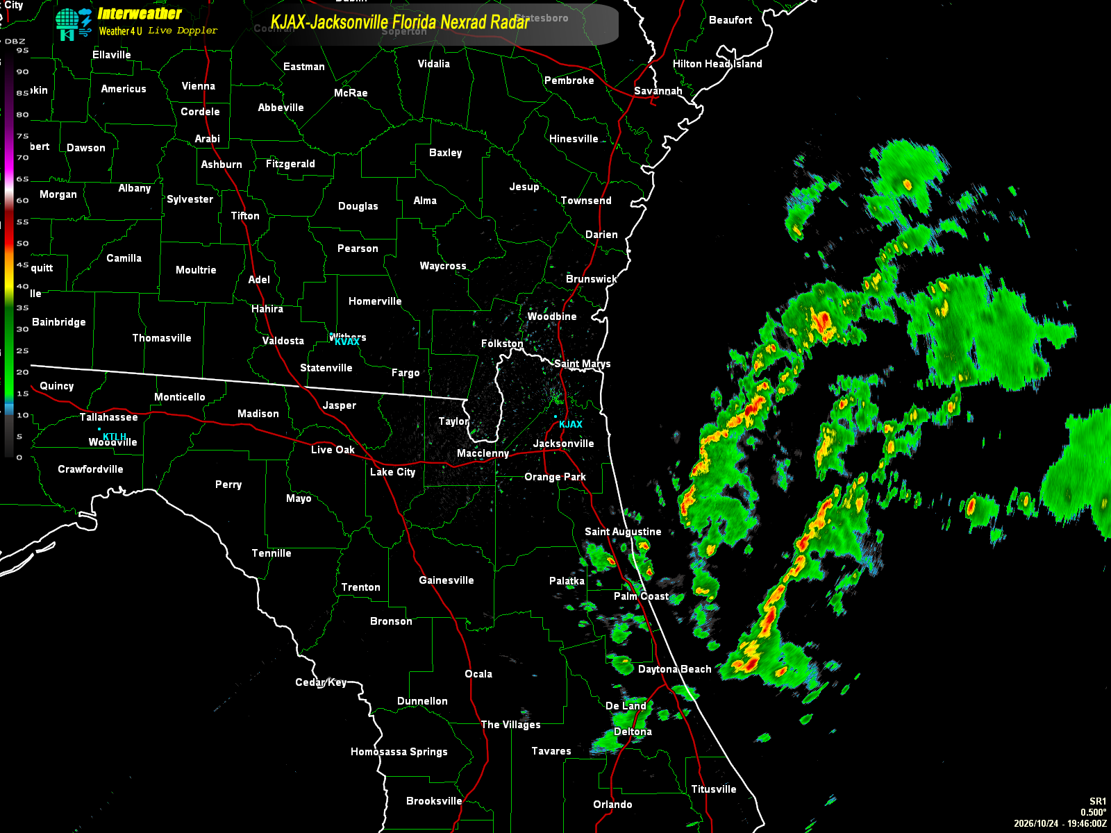 Live radar from KJAX