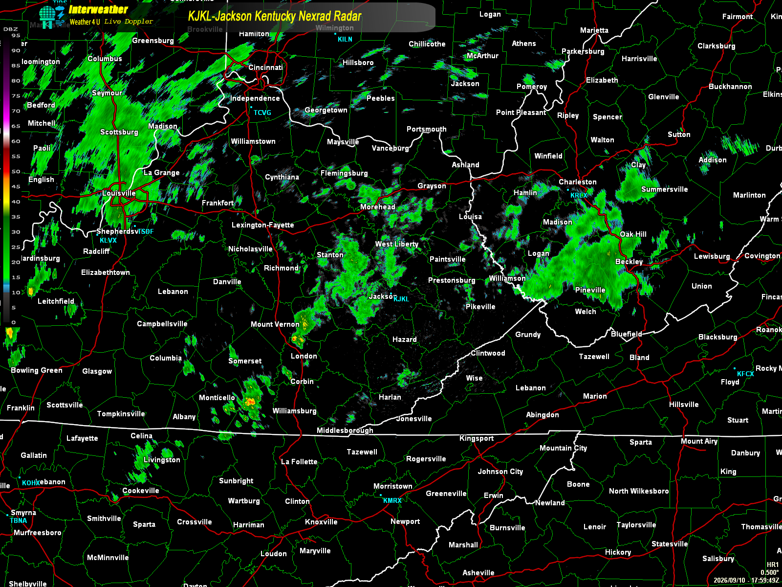Live radar from KJKL