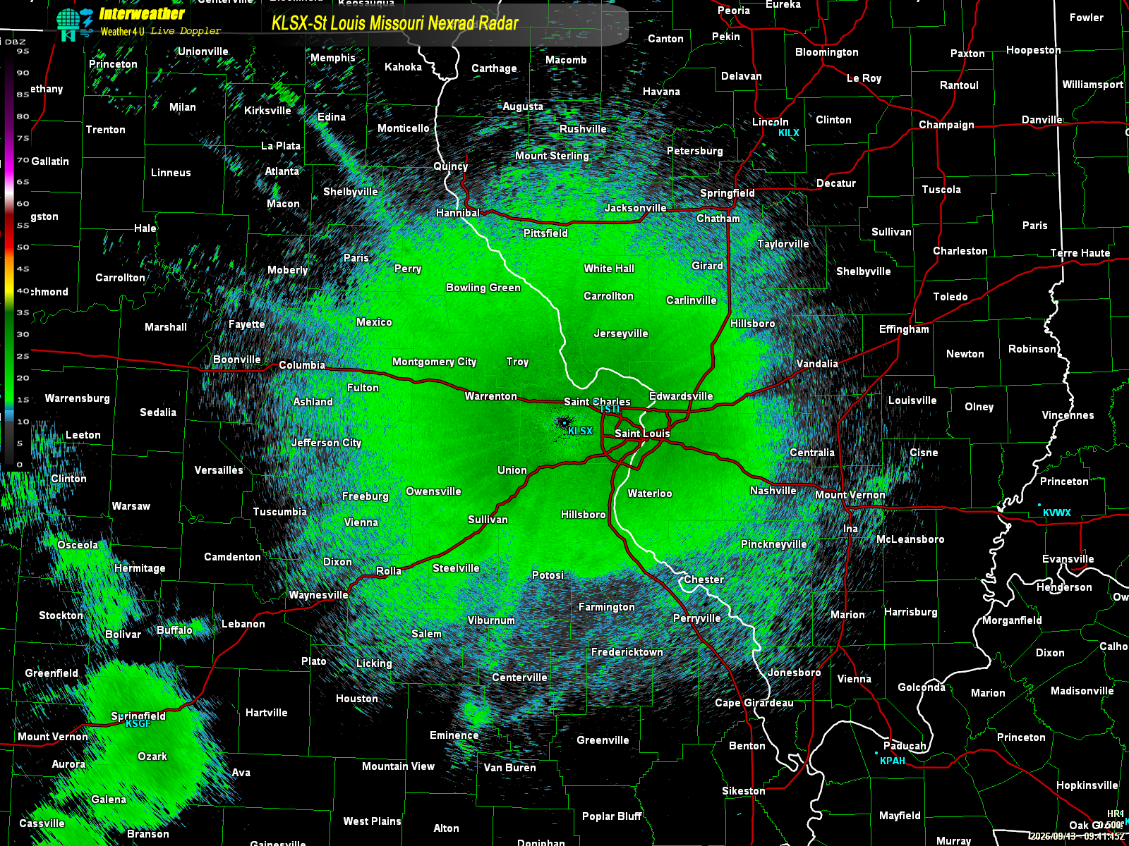 Live radar from KLSX