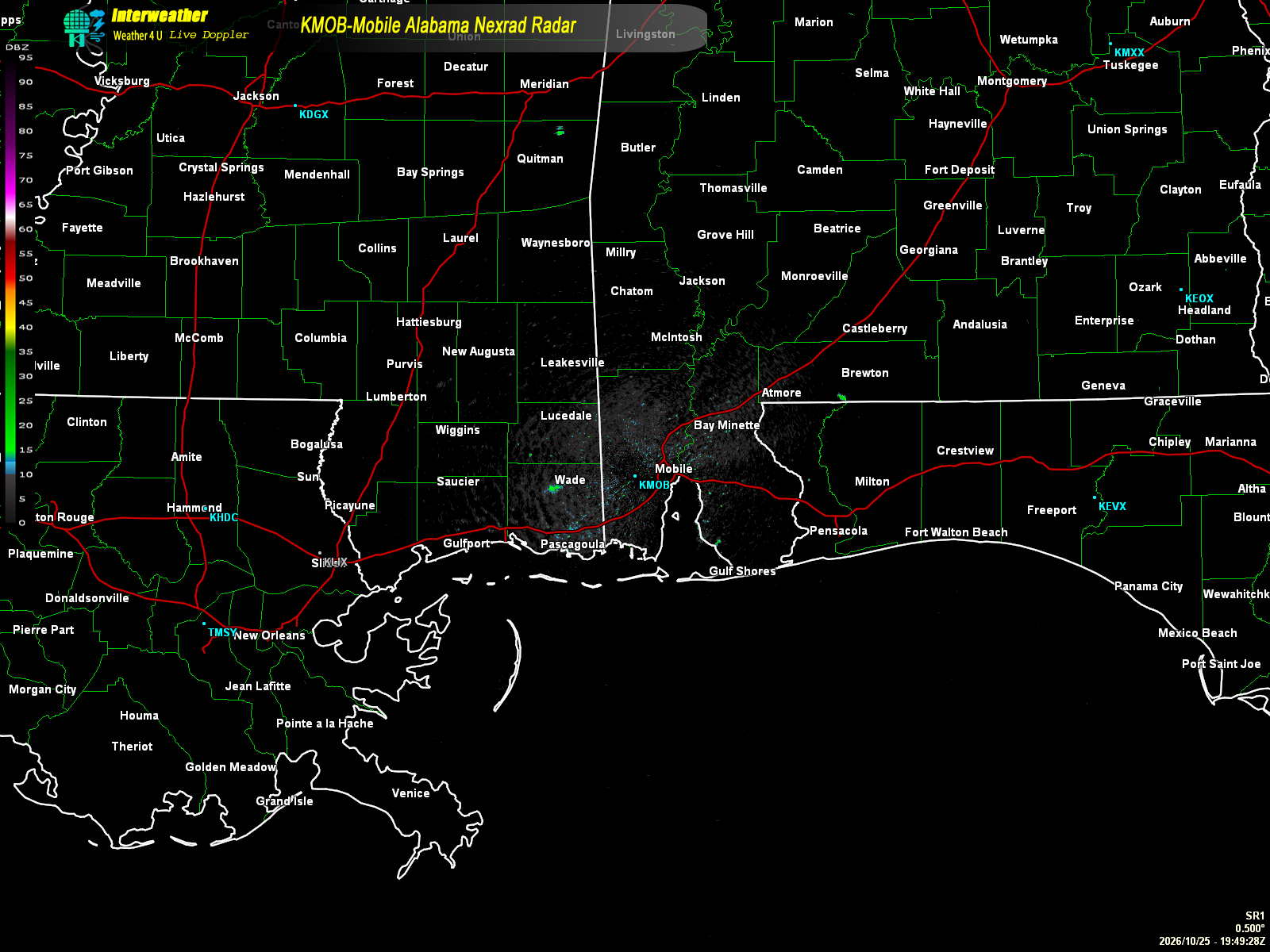 Live radar from KMOB