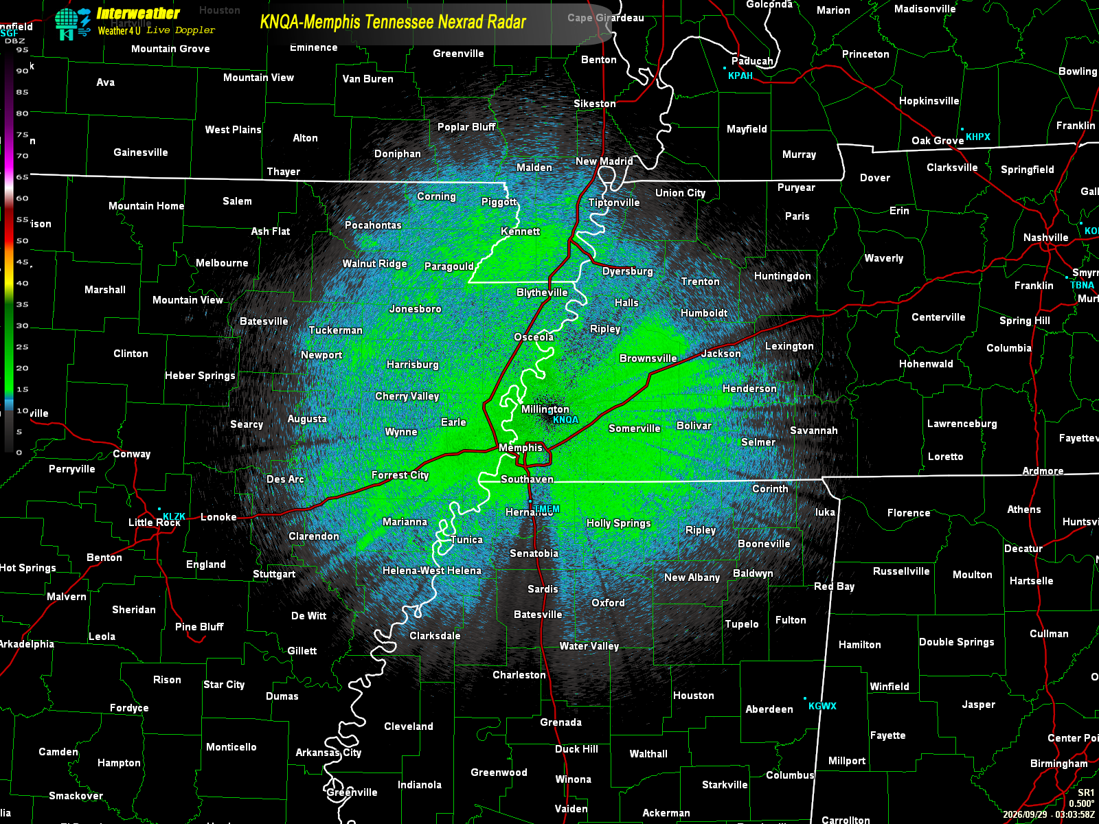 Live radar from KNQA
