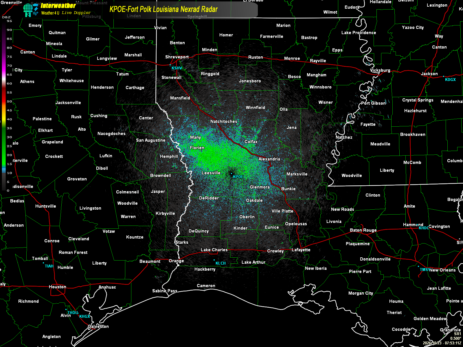 Live radar from KPOE
