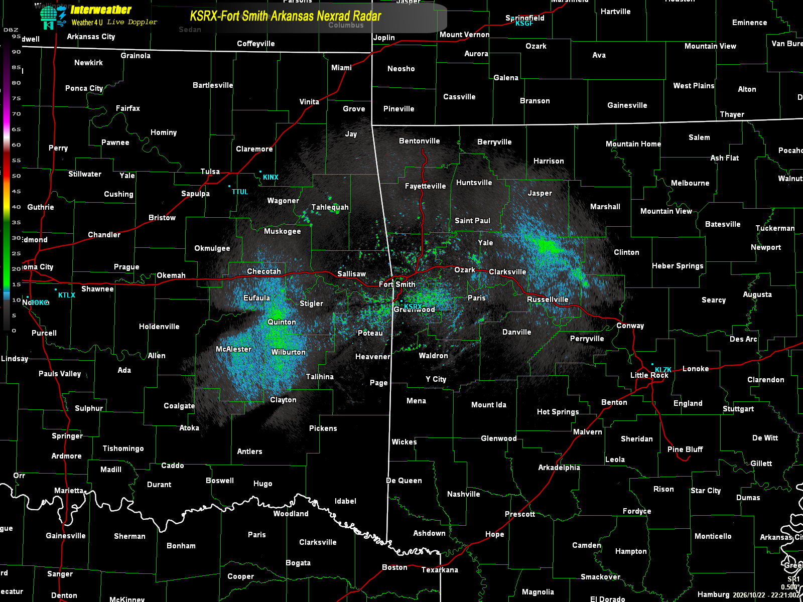 Live radar from KSRX