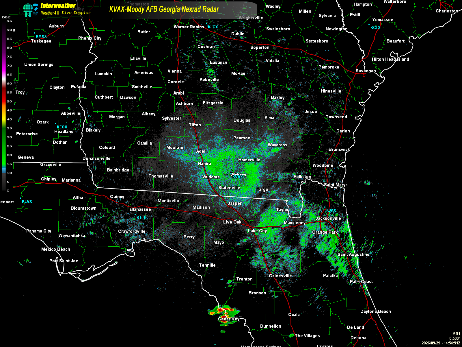 Live radar from KVAX